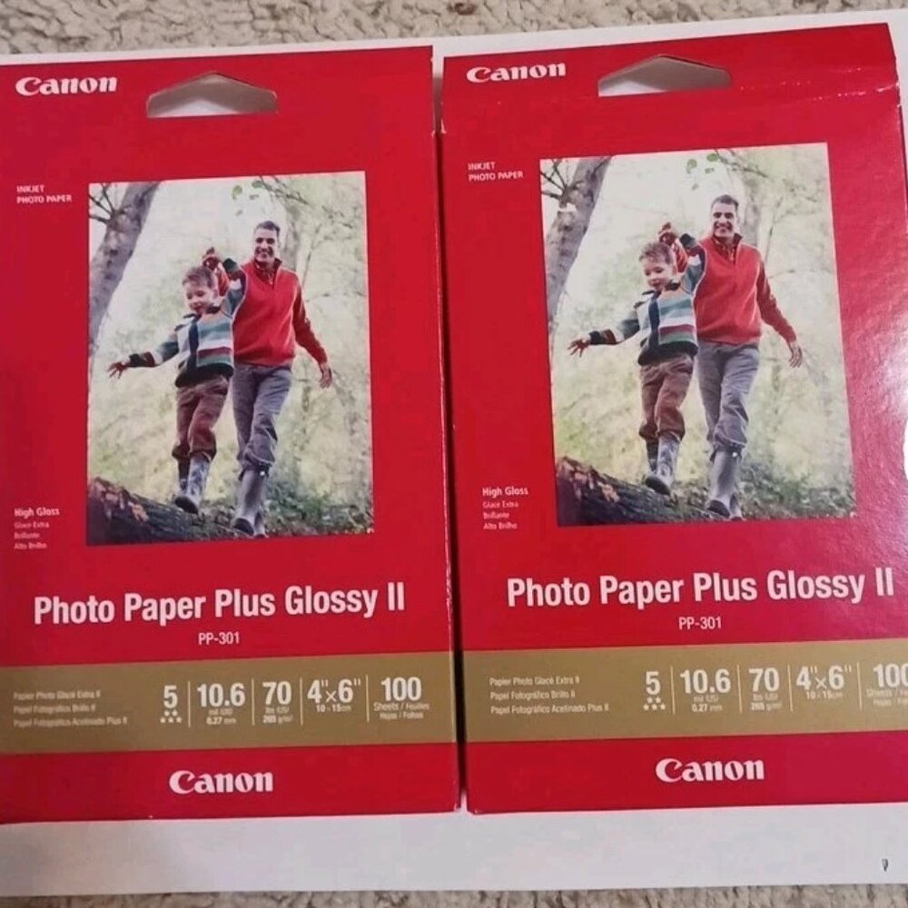Canon - Photo Paper Plus Glossy II 4x6 - 2 x 100 Sheets/box = 200ct. - unopened